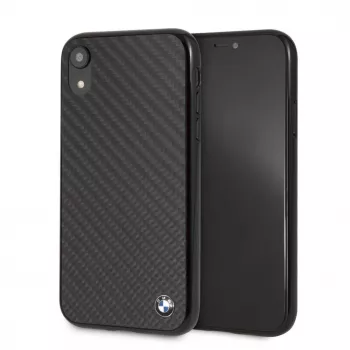 BMW Apple iPhone XR Signature Hard Case Real Carbon Black
