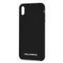 Karl Lagerfeld Apple iPhone XR Silver Logo Silicone Case Black
