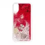 Guess Apple iPhone X/XS Glitter Hearts Case Raspberry