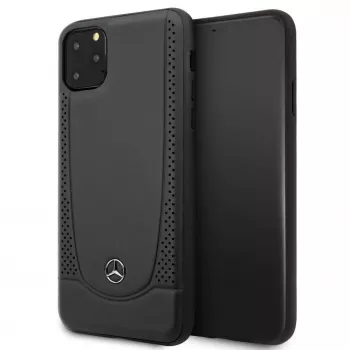 Mercedes-Benz Apple iPhone 11 Pro Max Skórzane Etui Twarde Perforacja Czarny