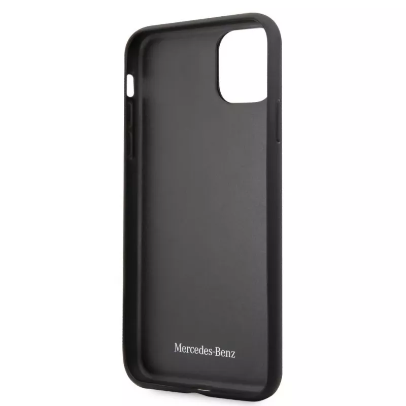 Mercedes-Benz Apple iPhone 11 Pro Max Skórzane Etui Twarde Perforacja Czarny