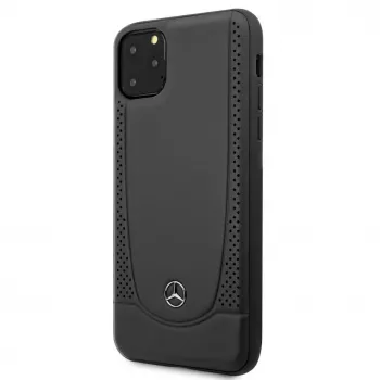 Mercedes-Benz Apple iPhone 11 Pro Max Skórzane Etui Twarde Perforacja Czarny