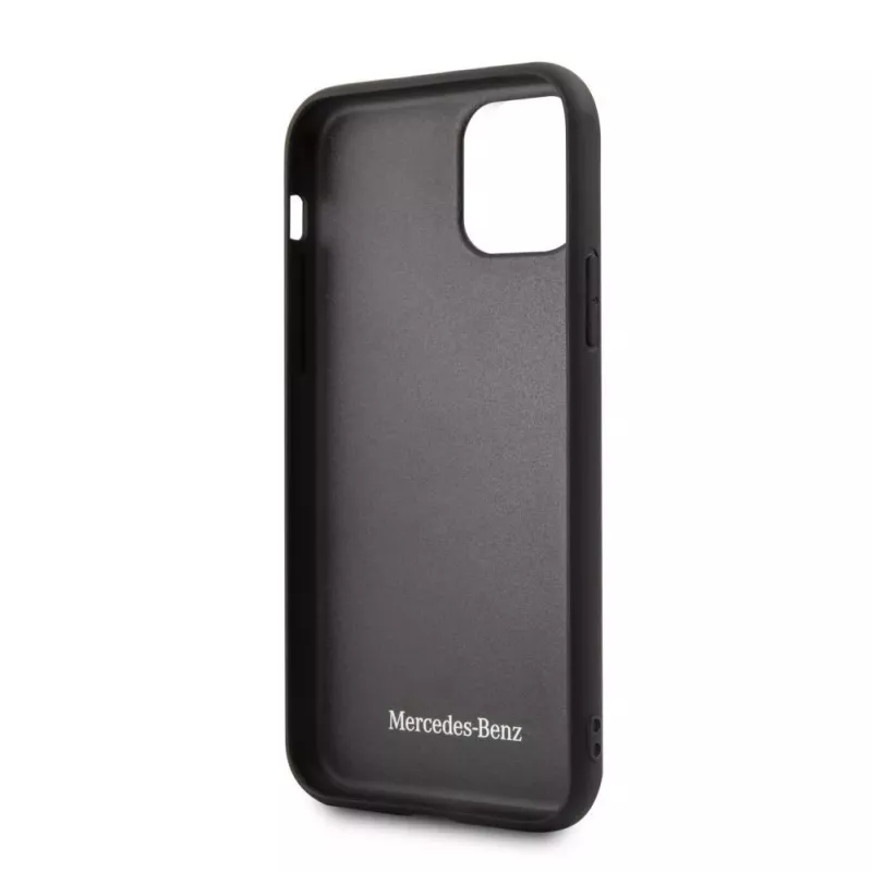 Mercedes-Benz Apple iPhone 11 Pro Quilted Genuine Leather Case Blue