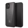 Mercedes-Benz Apple iPhone 11 Etui Twarde Skóra Włókno Węglowe Czarny