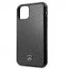 Mercedes-Benz Apple iPhone 11 Pro Max Hard Case Skóra Węgiel Czarny