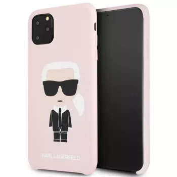 Karl Lagerfeld Apple iPhone 11 Pro Max Silikonowa Fullbody Ikonic Różowy Różowy