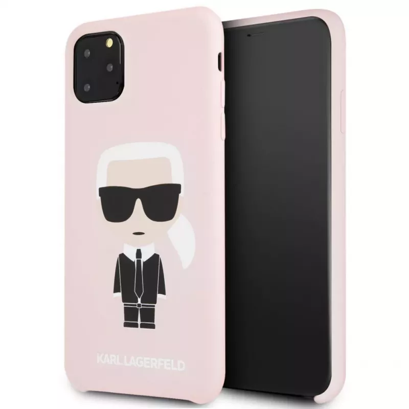 Karl Lagerfeld Apple iPhone 11 Pro Max Silikonowa Fullbody Ikonic Różowy Różowy