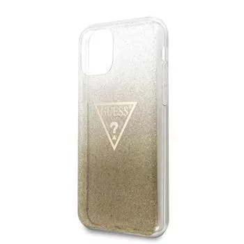 Guess Apple iPhone 11 Pro Solid Glitter Cover Gold