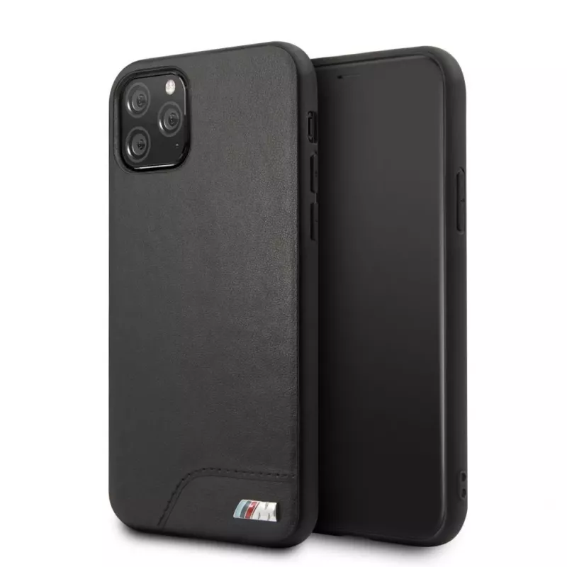 BMW Apple iPhone 11 Pro Hardcase Smooth PU Leather Black