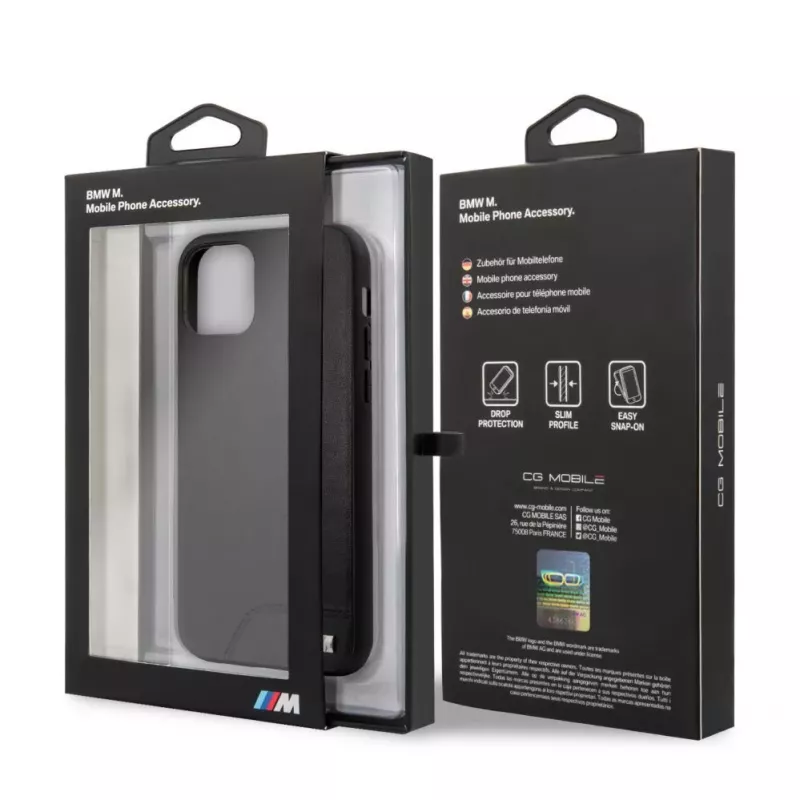 BMW Apple iPhone 11 Pro Hardcase Smooth PU Leather Black