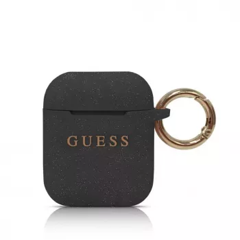 Guess Silikonowe etui do AirPods 1/2 Czarny