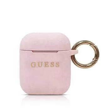 Guess Silikonowe etui do Apple AirPods (1. i 2. generacji) - Różowy