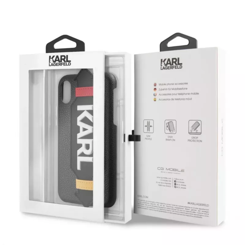 Karl Lagerfeld Apple iPhone X/XS PU Case With Strap Black