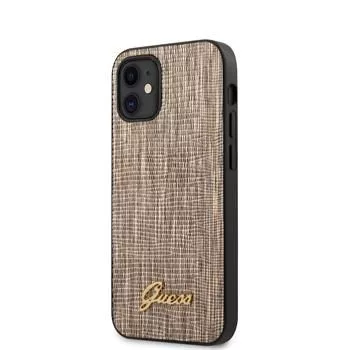 Guess Apple iPhone 12 mini 5.4 cal Lizard Cover Gold