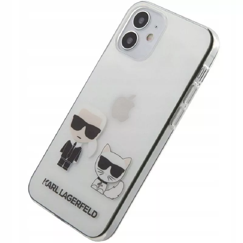 Karl Lagerfeld Apple iPhone 12 mini 5.4 cala PC/TPU Karl & Choupette Cover Transparent