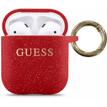 Guess AirPods Pro Glitter Silicone Case Red
