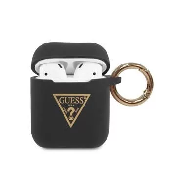 Guess Triangle Silicone Case dla AirPods Pro (1. i 2. gen.) - Czarny
