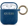 Guess Silikonowe etui na AirPods Niebieskie