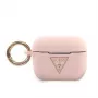 Guess Silikonowe etui Triangle do AirPods Pro Różowe