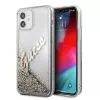 Guess Apple iPhone 12 Mini 5.4 cala Liquid Glitter Vintage Etui Złoty