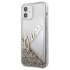 Guess Apple iPhone 12 Mini 5.4 cala Liquid Glitter Vintage Etui Złoty
