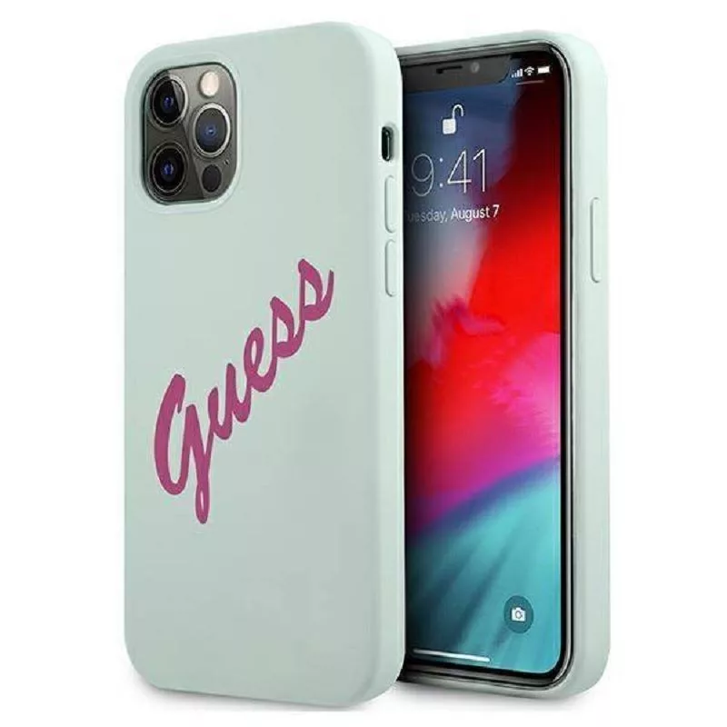 Guess Apple iPhone 12 Pro Max 6,7'' Fuschia Cover Blue