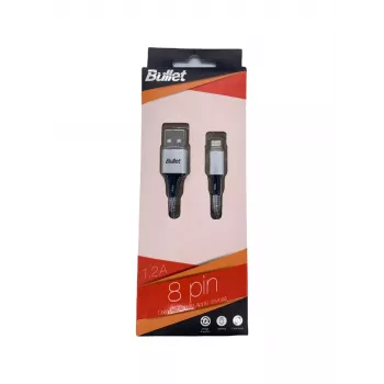 BULLET Lightning do USB-A Kabel 1m, 2.4A Biały