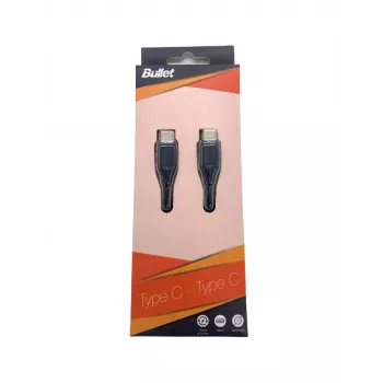 BULLET USB-C do USB-C Kabel 1m, 2,4A Czarny