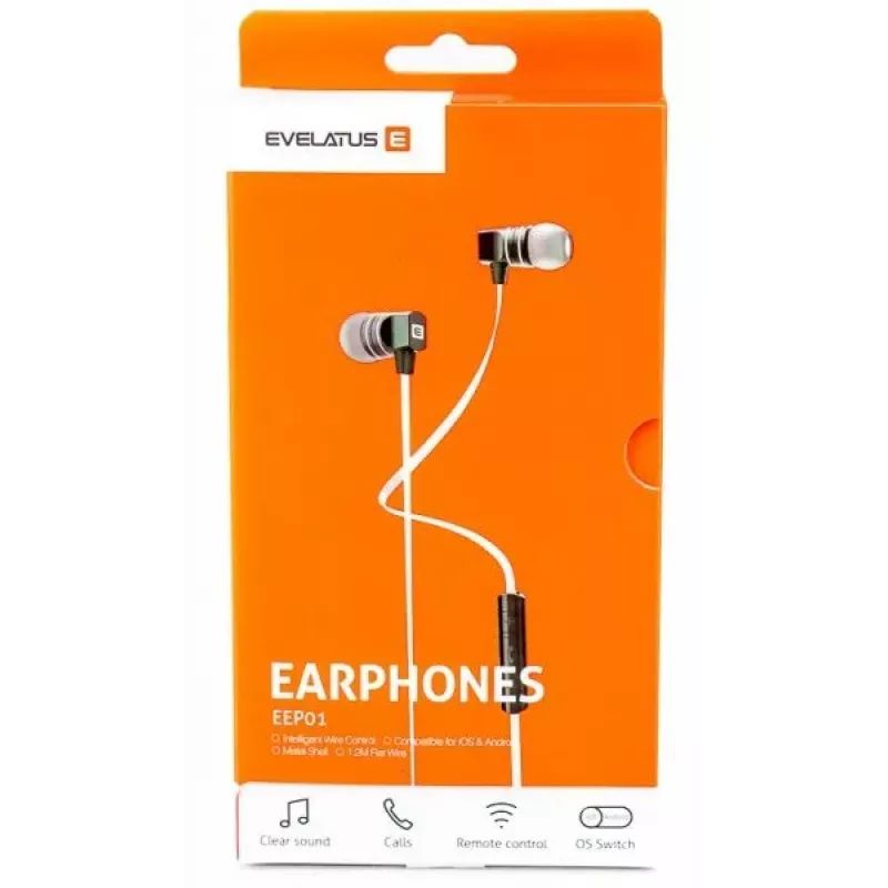 Evelatus Universal Hands Free EEP01 z Mikrofonem Czarny