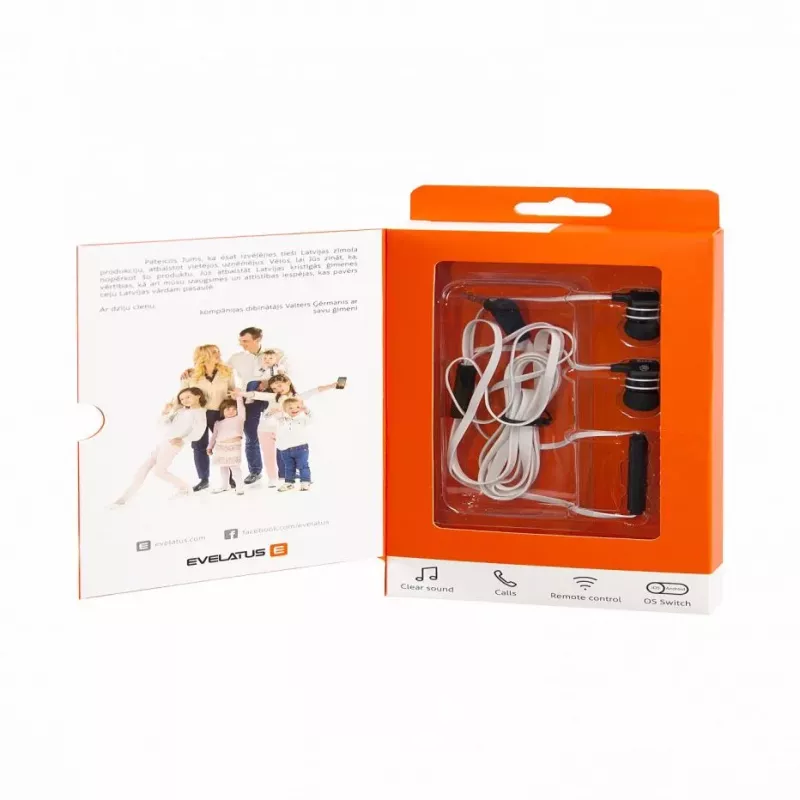 Evelatus Universal Hands Free EEP01 z Mikrofonem Czarny