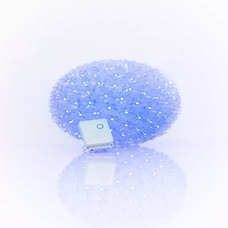 iLike Bumba ar puķēm 465 200LED D-20cm Blue Dekoracyjna Kula LED z Kwiatami