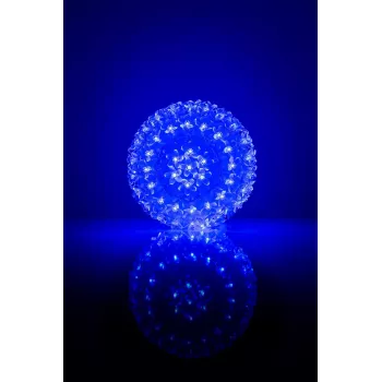 iLike Bumba ar puķēm 465 200LED D-20cm Blue Dekoracyjna Kula LED z Kwiatami