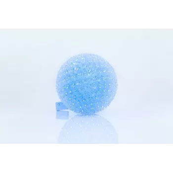 iLike Dekoracyjna Kula LED z Kwiatami 300 diod LED Niebieska 25 cm