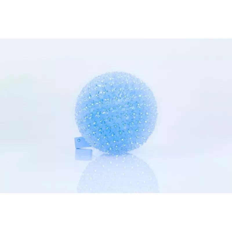 iLike Dekoracyjna Kula LED z Kwiatami 300 diod LED Niebieska 25 cm