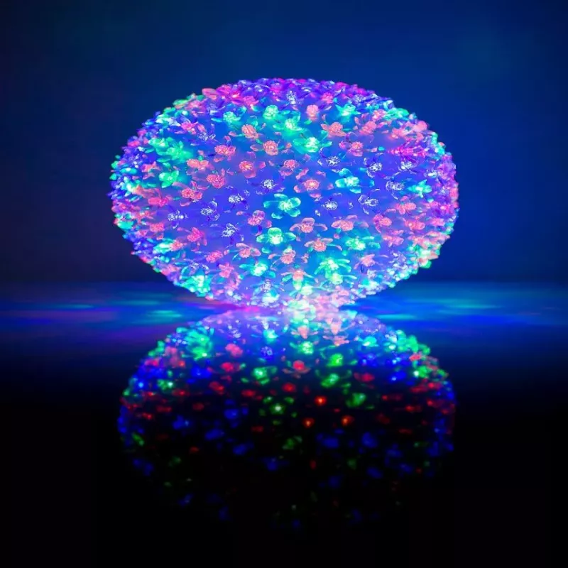 iLike Bumba ar puķēm 466 300LED D-25cm Multi Color Dekoracyjna Lampa LED
