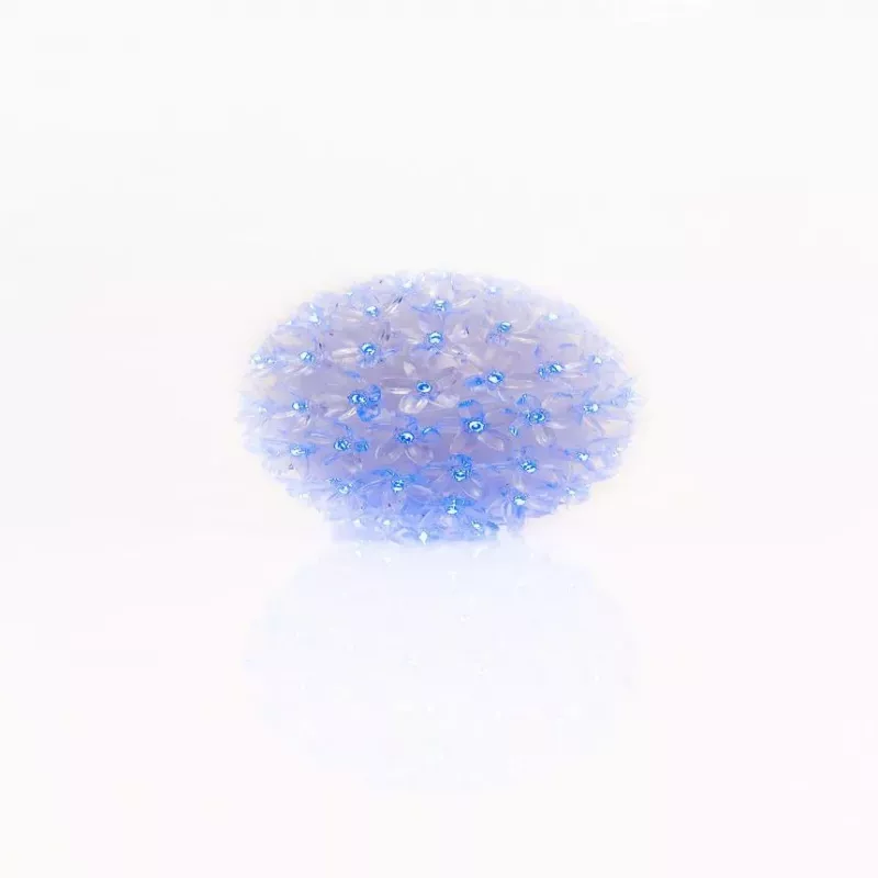 iLike RS-209 Dekoracyjna Kula Świetlna z Wzorem Kwiatowym 100 LED Niebieska 14 cm