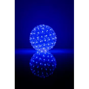 iLike RS-209 Dekoracyjna Kula Świetlna z Wzorem Kwiatowym 100 LED Niebieska 14 cm