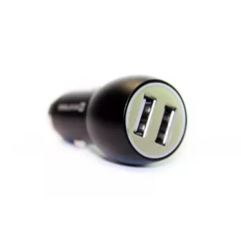 Evelatus EC7DC01 Car Charger 3.1A 2 USB Ports with Stainless Steel Escape Tool Black