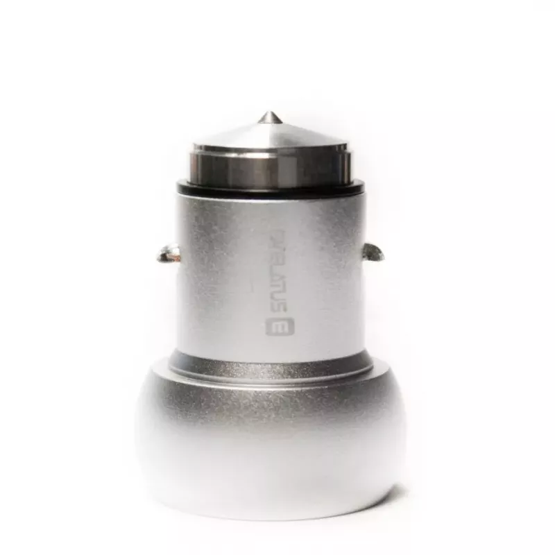 Evelatus Universal Car Charger ECC01 2USB Port 3.1A with Stainless Steel Escape Tool Silver