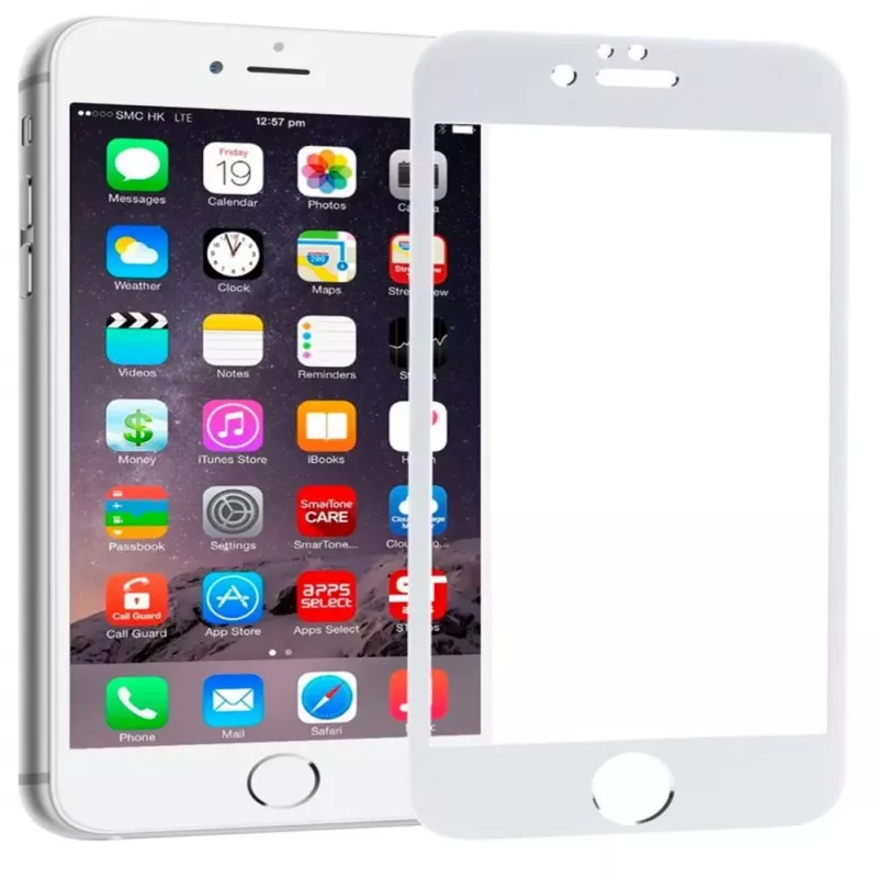 EVELATUS Apple iPhone 6/6s 2.5D Full Cover Japan Glue Glass Anti-Static White