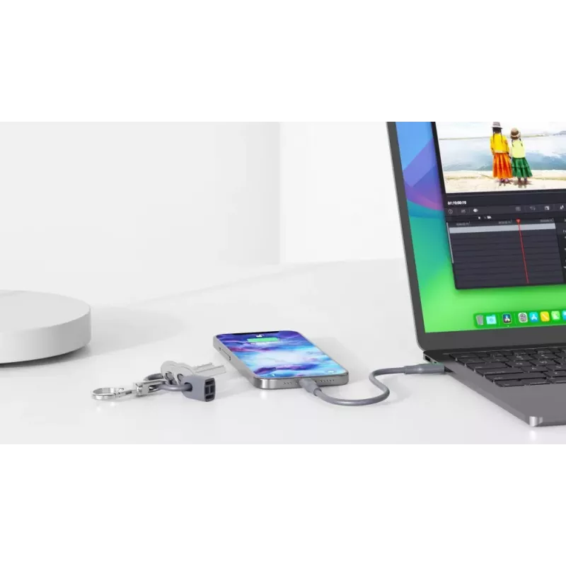 Evelatus USB C do USB C Kabel Silikonowy 0.2M Szary