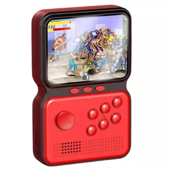 GameBox M3 16bit Przenośna Konsola Retro z 900 Grami, 3'' HD LCD / Kabel RCA TV, Czerwony