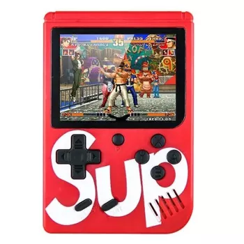 GameBox R2 8bit Przenośna Konsola Retro z 400 Grami, 3 inch LCD, 1 Kontroler, Kabel TV RCA - Czerwony