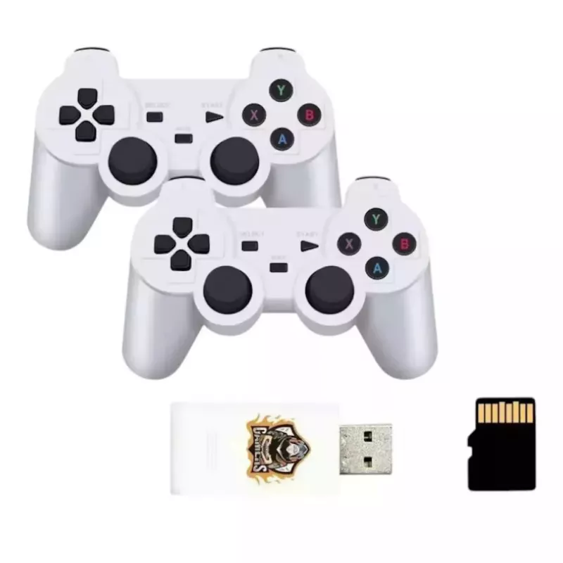 GameBox HY00 64bit Retro 20K Game 4K HDMI Stick Console / Android Box z 2x Bezprzewodowymi Kontrolerami Biały