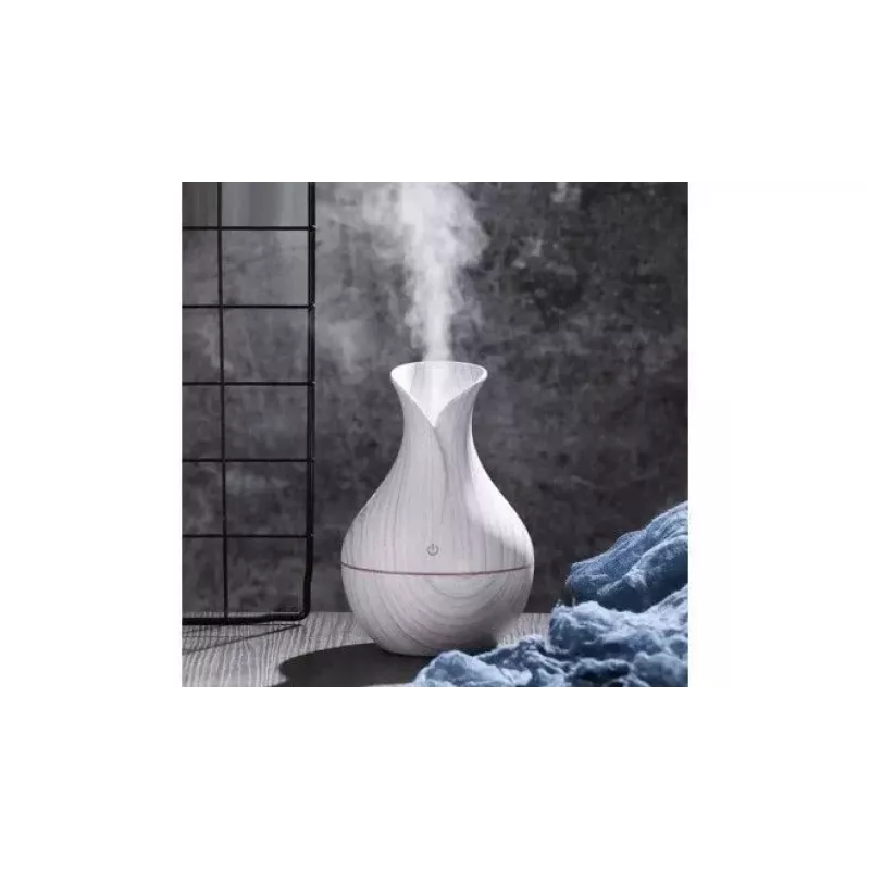 IVY D2 3-w-1 Dyfuzor Aromatu - Nawilżacz - 1.5W Nocna Lampa Atmosferyczna USB 11cm / 300ml Kamień Drewno