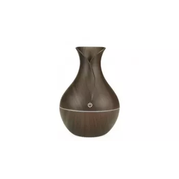 IVY D2 3-w-1 Dyfuzor Aromatu - Nawilżacz - 1.5W Nocna Lampa Atmosferyczna USB 11cm / 300ml Ciemne Drewno