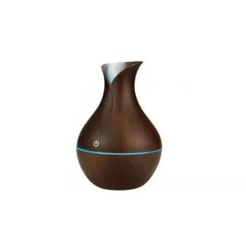 IVY D2 3-w-1 Dyfuzor Aromatu - Nawilżacz - 1.5W Nocna Lampa Atmosferyczna USB 11cm / 300ml Ciemne Drewno
