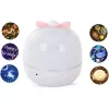Kiddyz WH-16E Dream Projection Night Lamp (12x12x12 cm) z 6 filmami wzorów, ładowany przez USB-C, biały