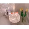 Kiddyz WH-16E Dream Projection Night Lamp (12x12x12 cm) z 6 filmami wzorów, ładowany przez USB-C, biały