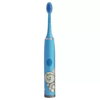 Kiddyz T1 Elektryczna szczoteczka soniczna dla dzieci 3-12 lat, ładowana przez USB, 2 końcówki, niebieska